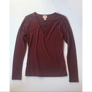 Red Criss Cross Top